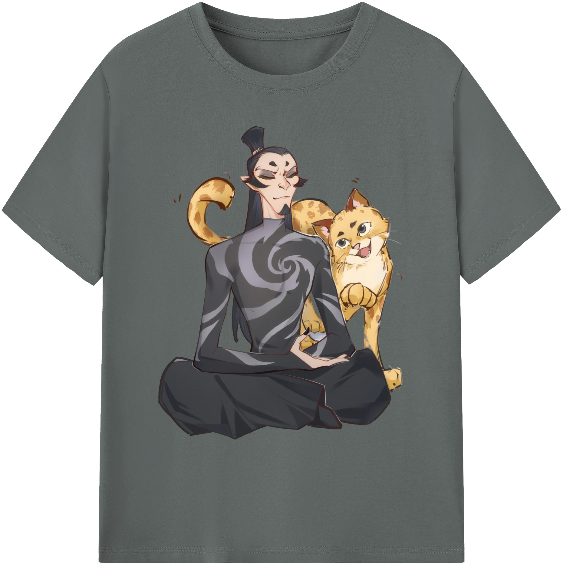 （画像用） Ne Zha 2 ナタ 魔童の大暴れ 綿100％ メンズ半袖Tシャツ｜肌触りやわらか＆通気性
